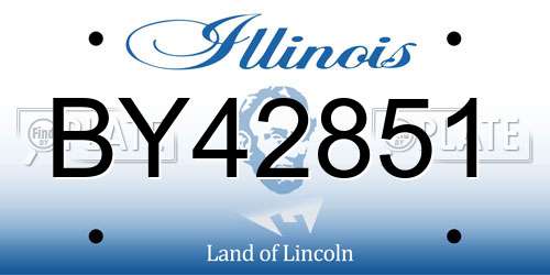 BY42851 Illinois License Plate