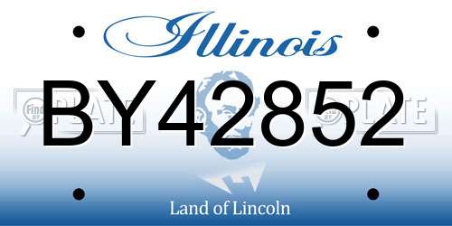 BY42852 Illinois License Plate