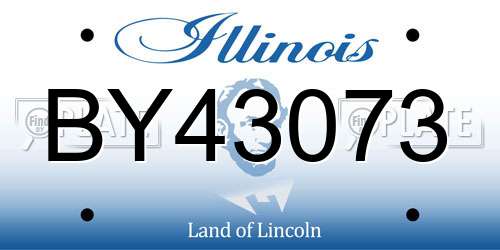 BY43073 Illinois License Plate