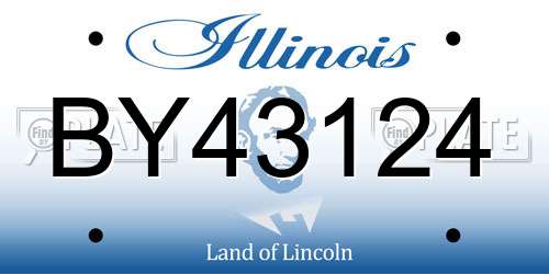 BY43124 Illinois License Plate