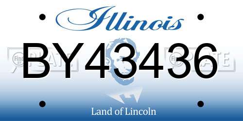 BY43436 Illinois License Plate
