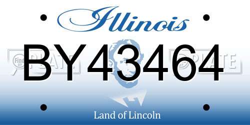 BY43464 Illinois License Plate