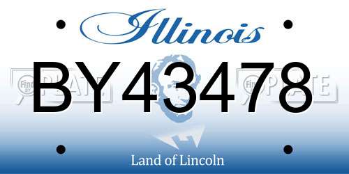 BY43478 Illinois License Plate
