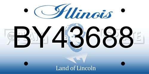 BY43688 Illinois License Plate