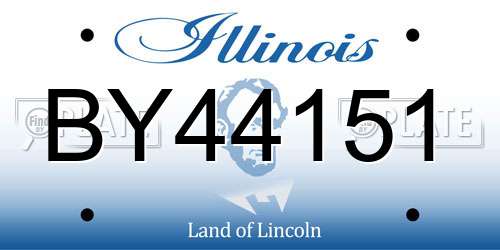 BY44151 Illinois License Plate
