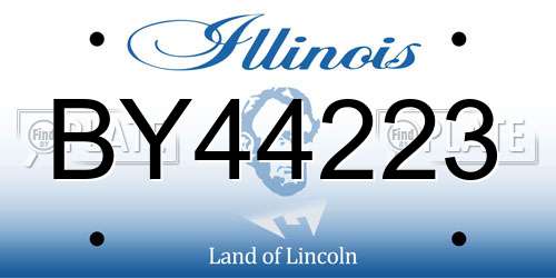 BY44223 Illinois License Plate