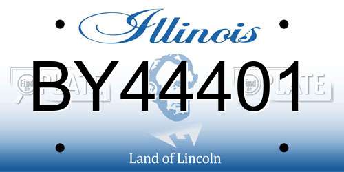 BY44401 Illinois License Plate