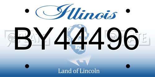 BY44496 Illinois License Plate