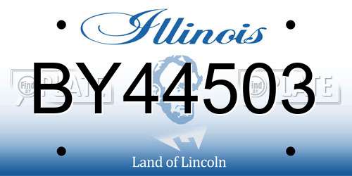 BY44503 Illinois License Plate