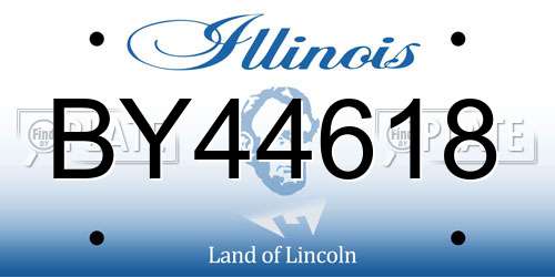 BY44618 Illinois License Plate