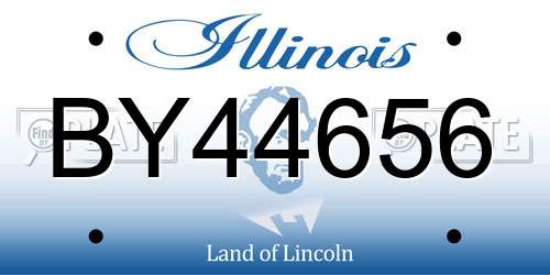 BY44656 Illinois License Plate