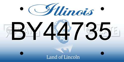BY44735 Illinois License Plate