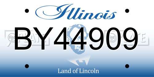 BY44909 Illinois License Plate