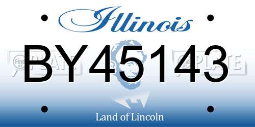 BY45143 Illinois License Plate