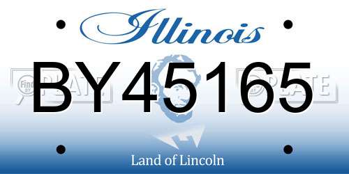 BY45165 Illinois License Plate