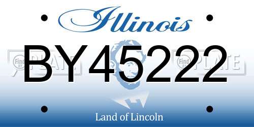 BY45222 Illinois License Plate