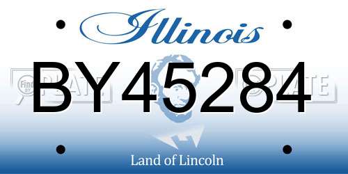 BY45284 Illinois License Plate