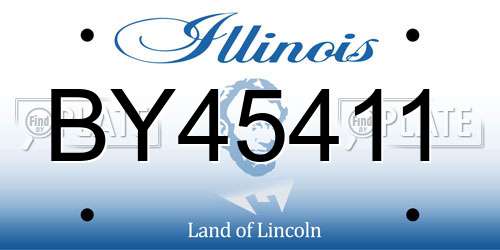 BY45411 Illinois License Plate