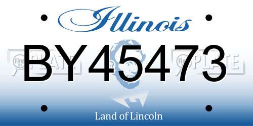 BY45473 Illinois License Plate