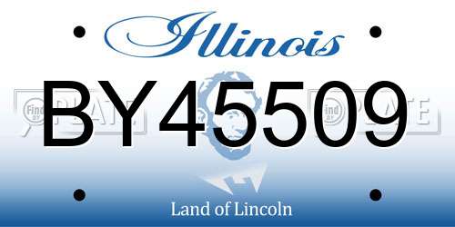 BY45509 Illinois License Plate