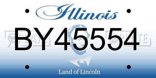 BY45554 Illinois License Plate