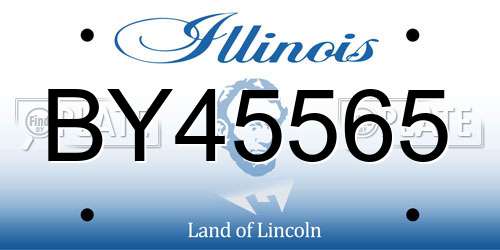 BY45565 Illinois License Plate