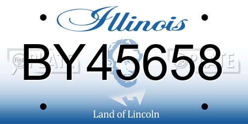 BY45658 Illinois License Plate