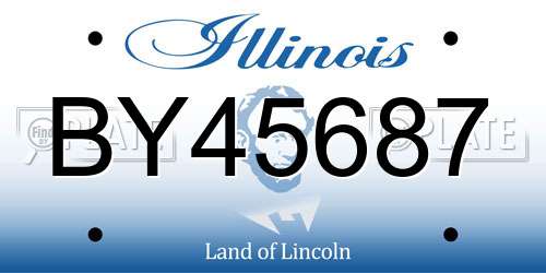 BY45687 Illinois License Plate