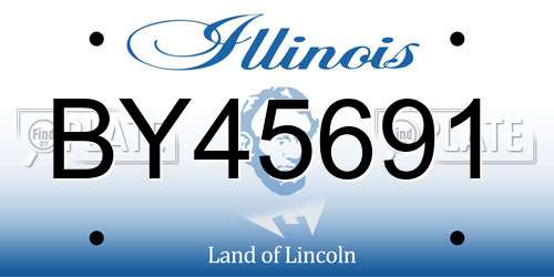 BY45691 Illinois License Plate