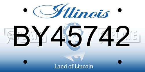 BY45742 Illinois License Plate