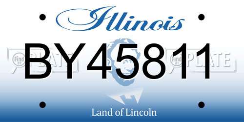 BY45811 Illinois License Plate