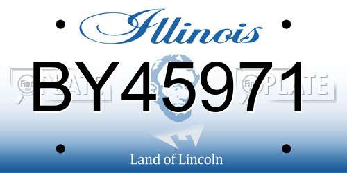 BY45971 Illinois License Plate