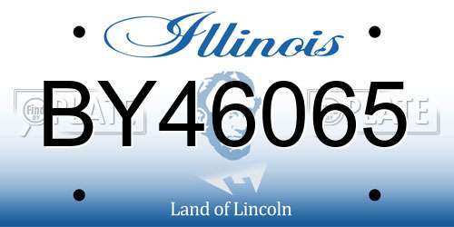 BY46065 Illinois License Plate