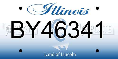 BY46341 Illinois License Plate