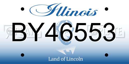 BY46553 Illinois License Plate