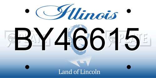 BY46615 Illinois License Plate