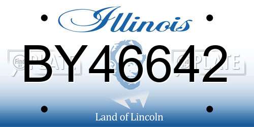 BY46642 Illinois License Plate