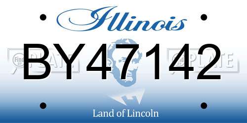 BY47142 Illinois License Plate