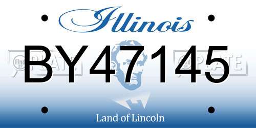 BY47145 Illinois License Plate