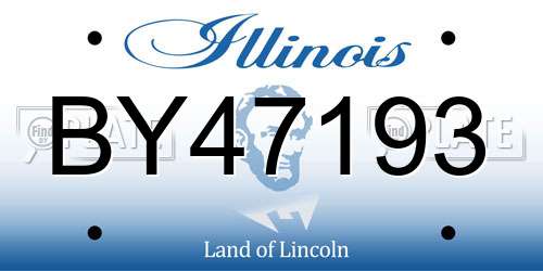 BY47193 Illinois License Plate