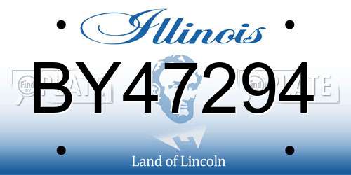 BY47294 Illinois License Plate