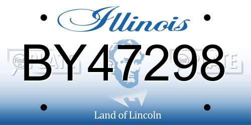 BY47298 Illinois License Plate