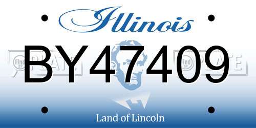 BY47409 Illinois License Plate