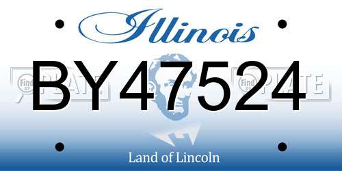 BY47524 Illinois License Plate
