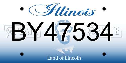 BY47534 Illinois License Plate