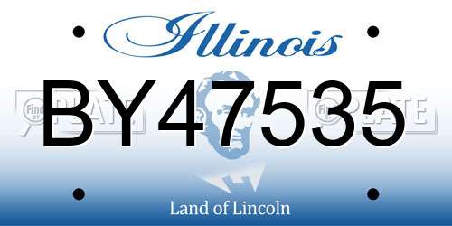 BY47535 Illinois License Plate