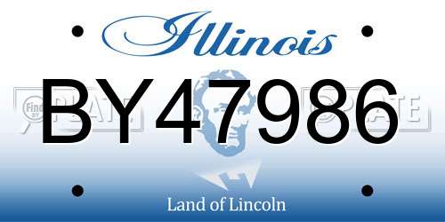 BY47986 Illinois License Plate