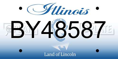 BY48587 Illinois License Plate