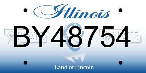 BY48754 Illinois License Plate