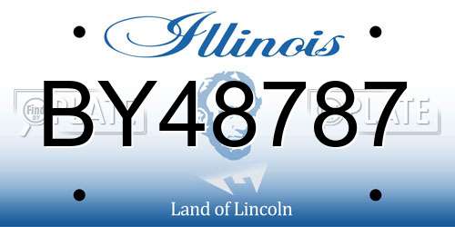 BY48787 Illinois License Plate
